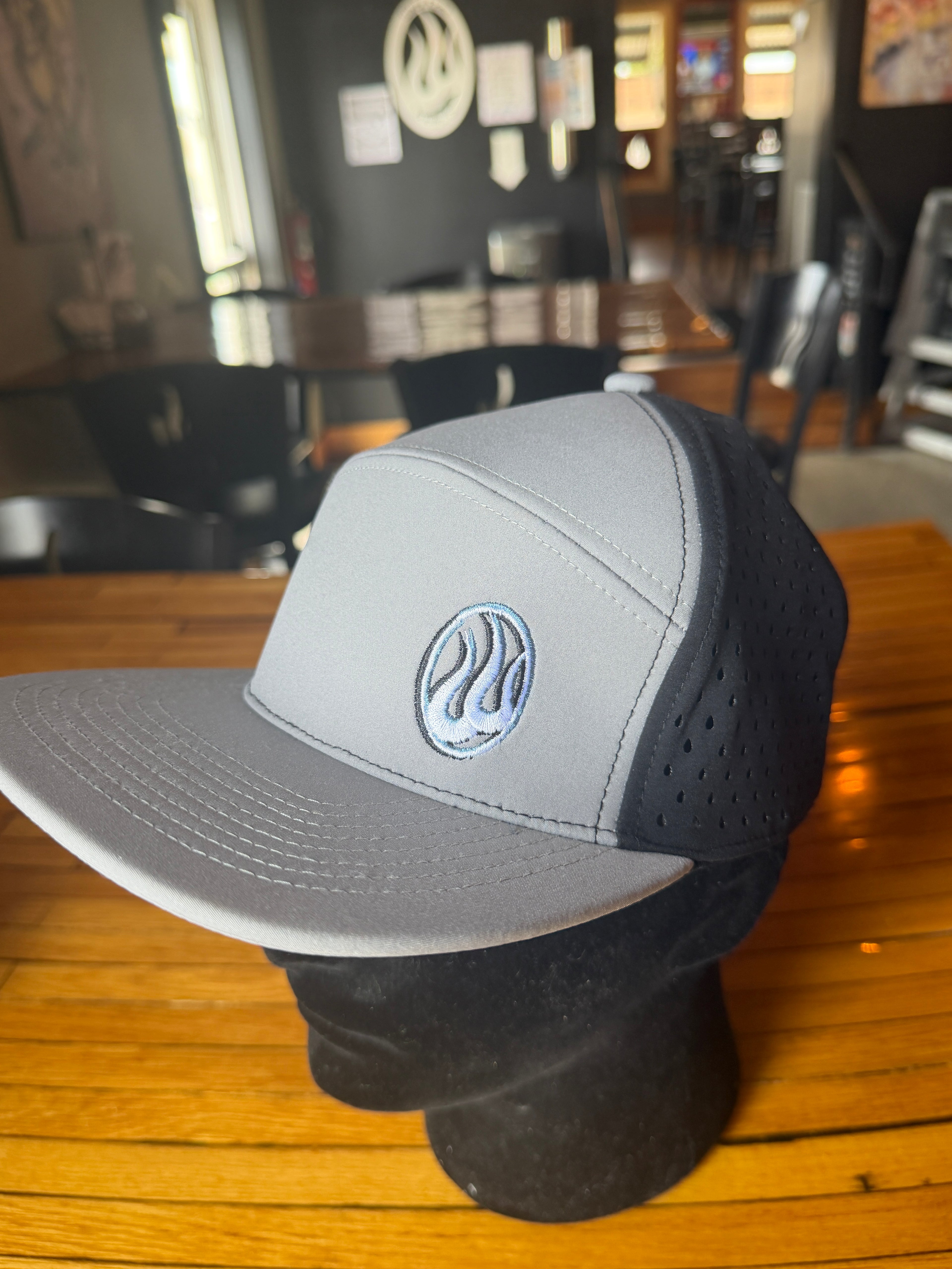 Gray and Black Snapback Hat