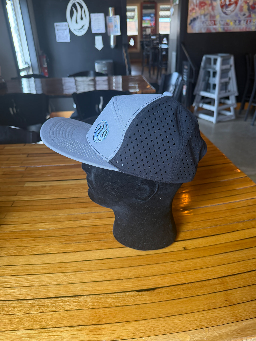 Gray and Black Snapback Hat