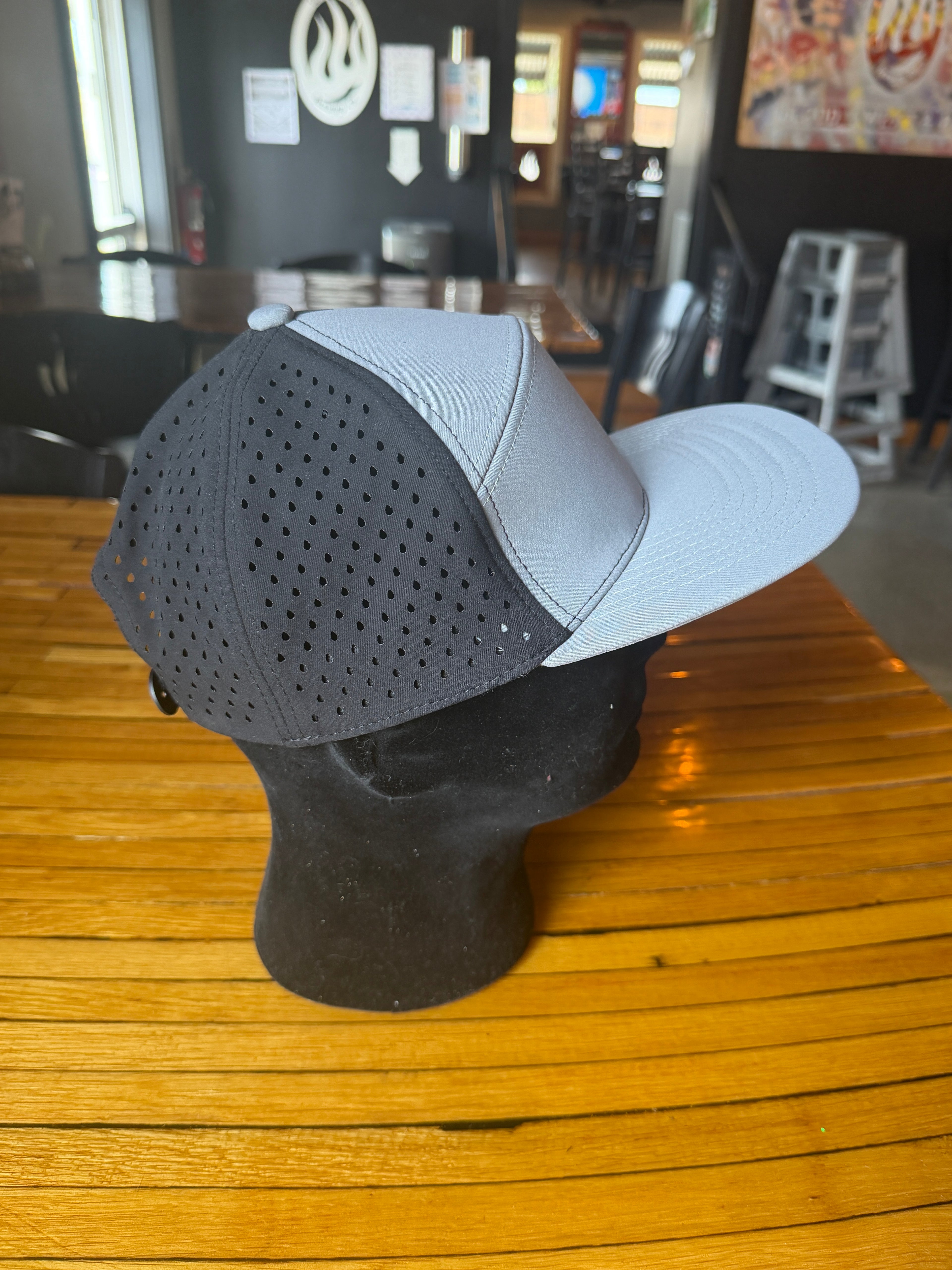 Gray and Black Snapback Hat