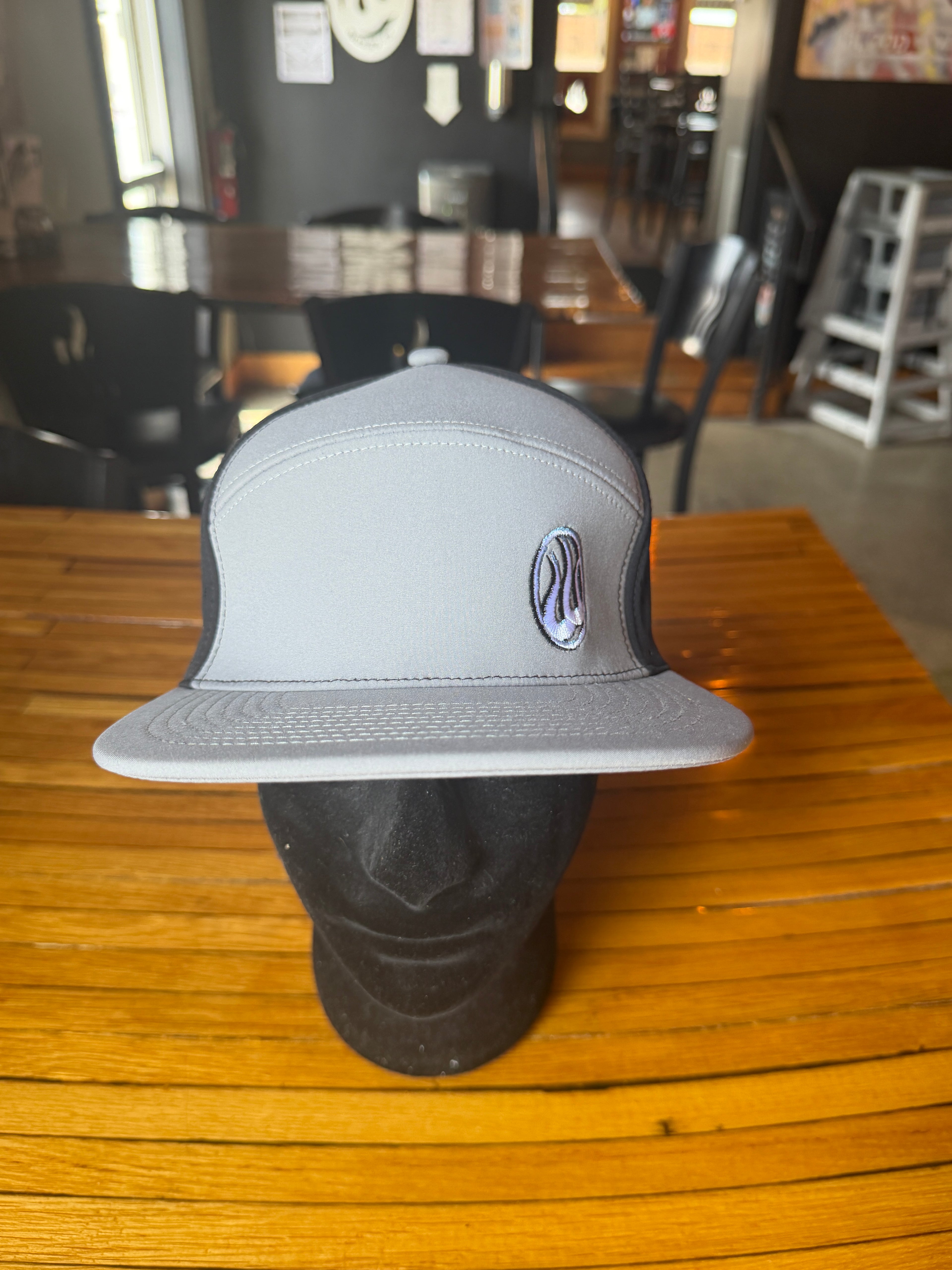 Gray and Black Snapback Hat